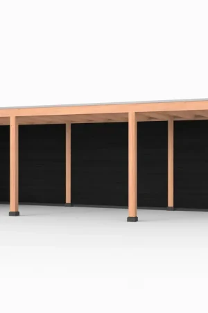 Tijdelijk Beschikbaar Douglas overkapping, 900 x 300, met achterwand en zijwand, Westwood Elegant zwart
